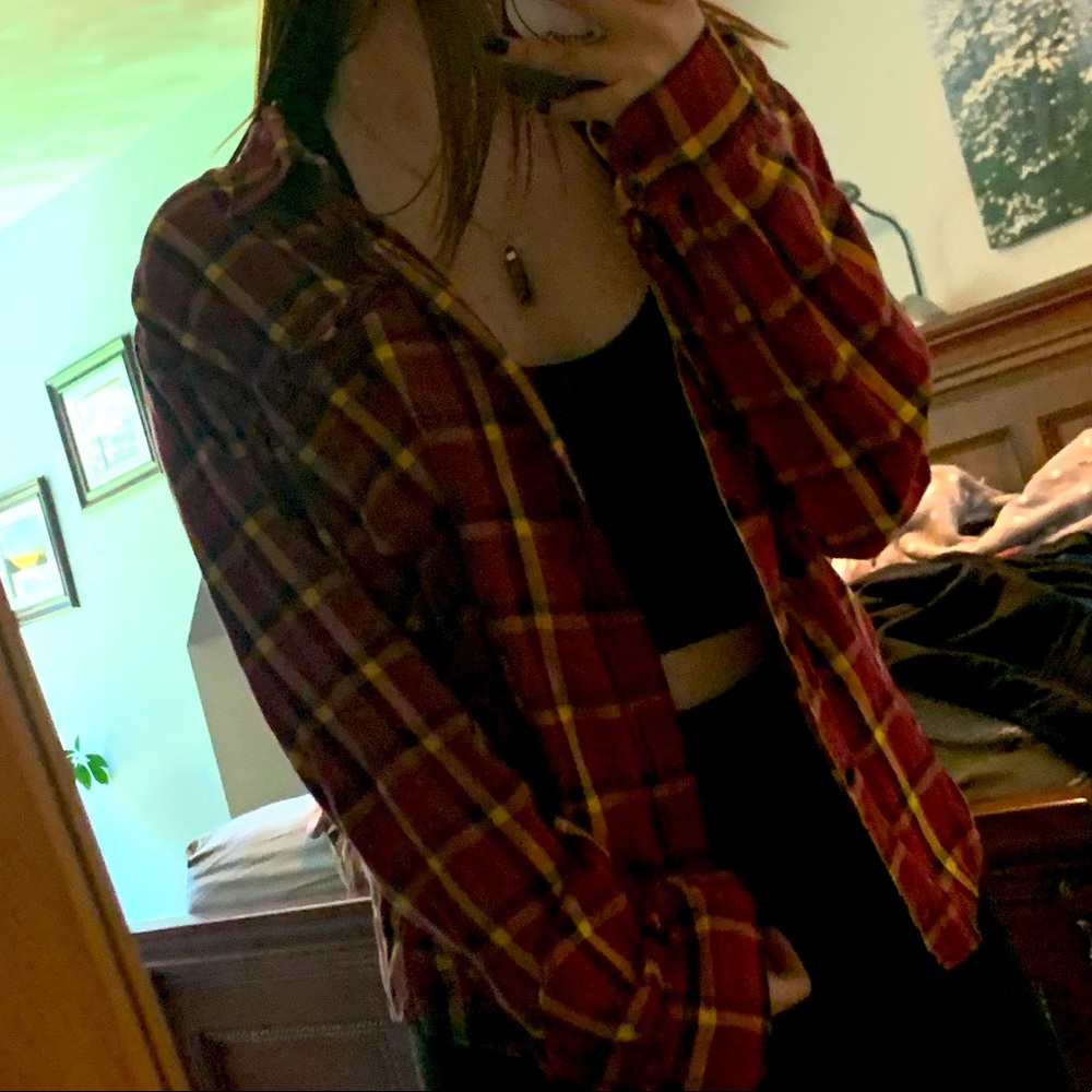 Red and yellow flannel
